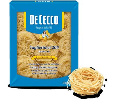 TAGLIERINI NIDI SEMOLA N.205 GR.500X8 DE CECCO