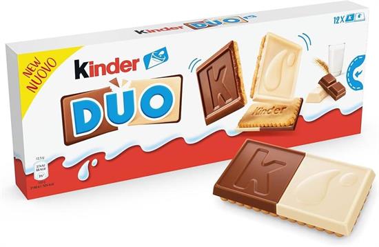 KINDER DUO MILK/WHITE T12X12 AST