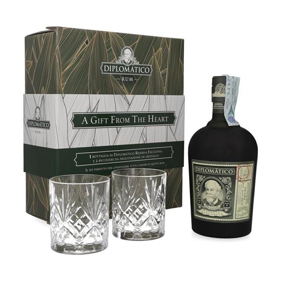RUM DIPLOMATICO RISERVA EX. PACK CL.70 + 2 BICCHIERI