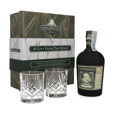RUM DIPLOMATICO RISERVA EX. PACK CL.70 + 2 BICCHIERI